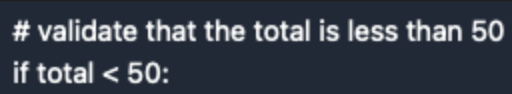 Useless comment example